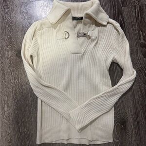 Ralph Lauren Off-White Cowl Neck Sweater